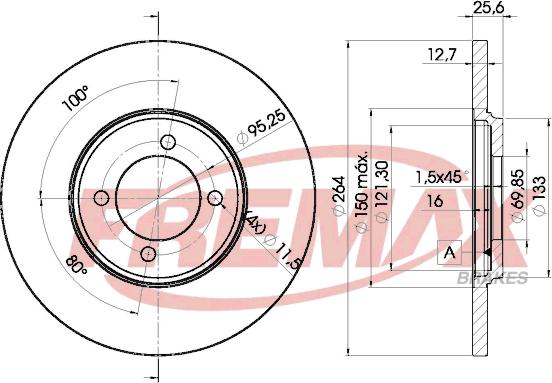 FREMAX BD-1505 - Тормозной диск autospares.lv