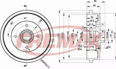 FREMAX BD-1516 - Тормозной барабан autospares.lv