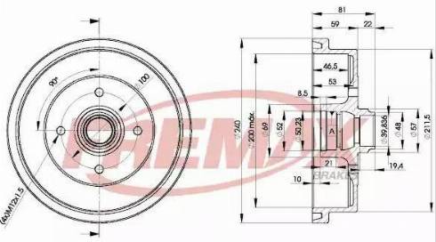 FREMAX BD-1512 - Тормозной барабан autospares.lv