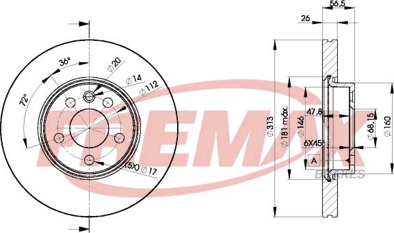 FREMAX BD-1530 - Тормозной диск autospares.lv