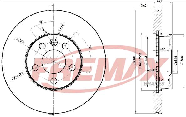 FREMAX BD-1531 - Тормозной диск autospares.lv