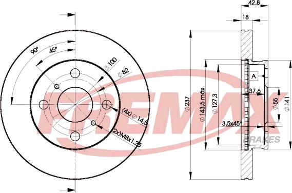 FREMAX BD-1607 - Тормозной диск autospares.lv