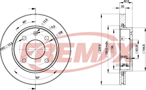 FREMAX BD-1064 - Тормозной диск autospares.lv