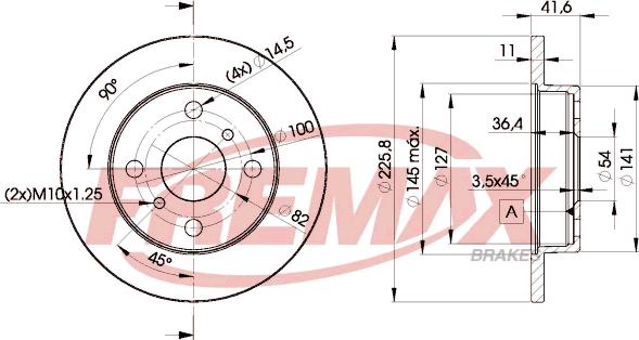 FREMAX BD-1006 - Тормозной диск autospares.lv