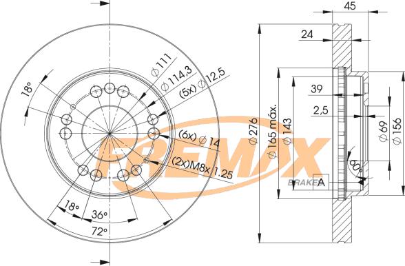 FREMAX BD-1002 - Тормозной диск autospares.lv