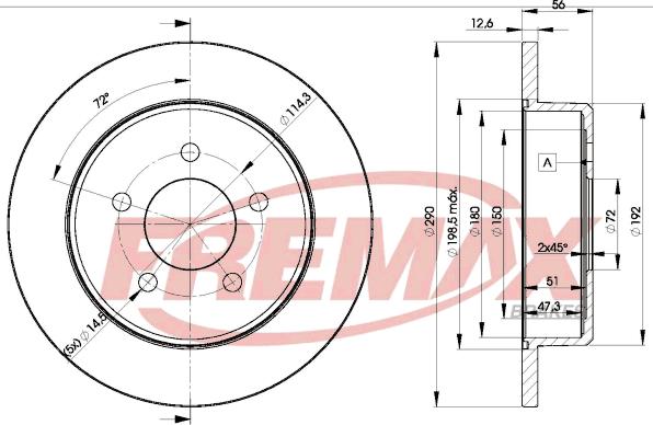 FREMAX BD-1023 - Тормозной диск autospares.lv