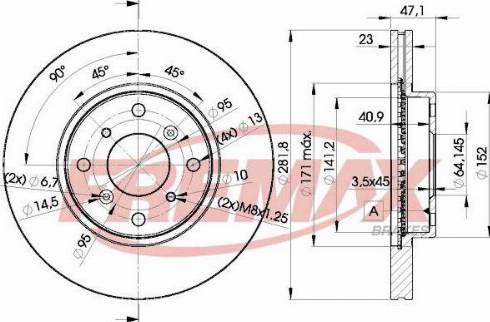 FREMAX BD-1104 - Тормозной диск autospares.lv