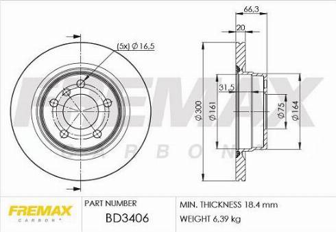 FREMAX BD-1102 - Тормозной диск autospares.lv