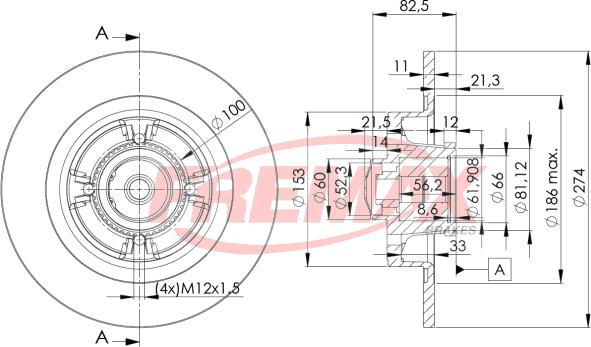 FREMAX BD-1181 - Тормозной диск autospares.lv