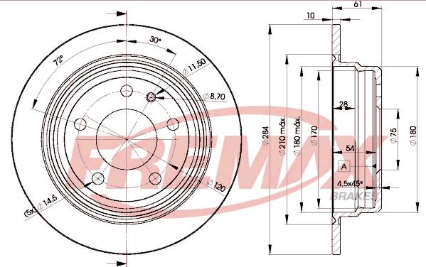 FREMAX BD-1387 - Тормозной диск autospares.lv