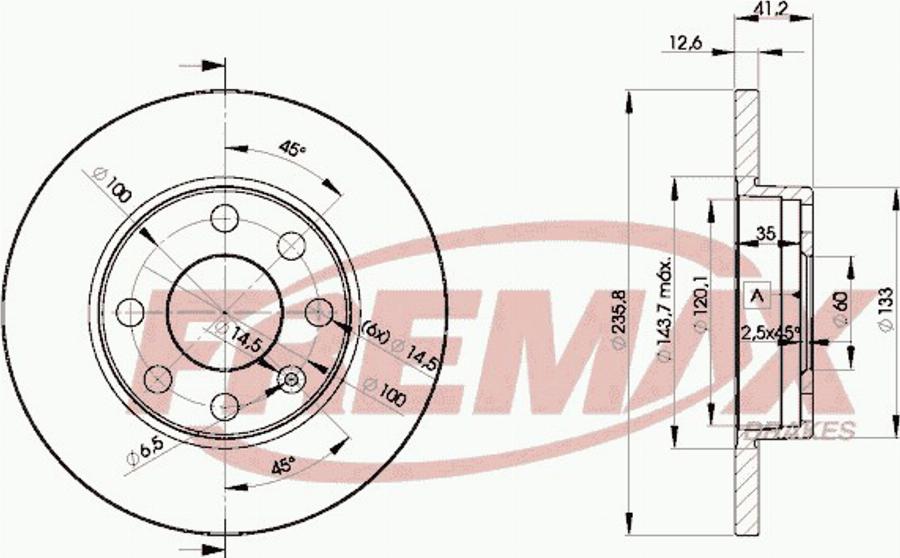 FREMAX BD-1240e - Тормозной диск autospares.lv