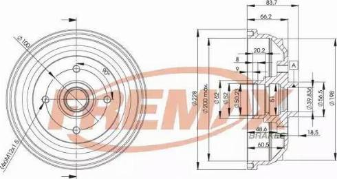 FREMAX BD-1241 - Тормозной барабан autospares.lv