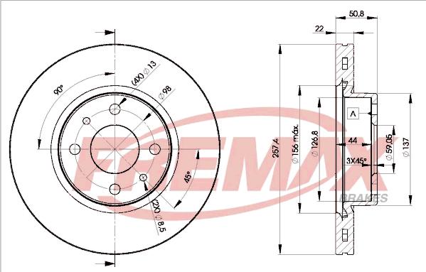 FREMAX BD-1751 - Тормозной диск autospares.lv