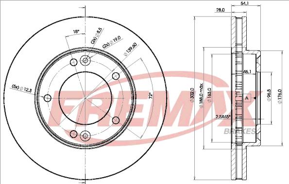 FREMAX BD-1712 - Тормозной диск autospares.lv