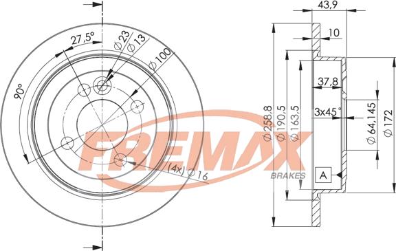 FREMAX BD-8571 - Тормозной диск autospares.lv
