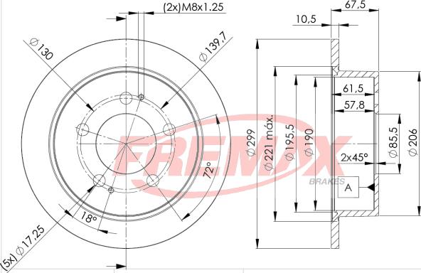 FREMAX BD-8680 - Тормозной диск autospares.lv