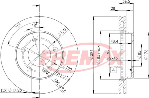 FREMAX BD-8674 - Тормозной диск autospares.lv