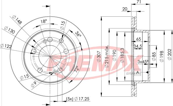 FREMAX BD-8675 - Тормозной диск autospares.lv