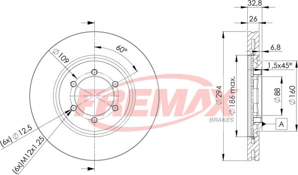 FREMAX BD-8678 - Тормозной диск autospares.lv