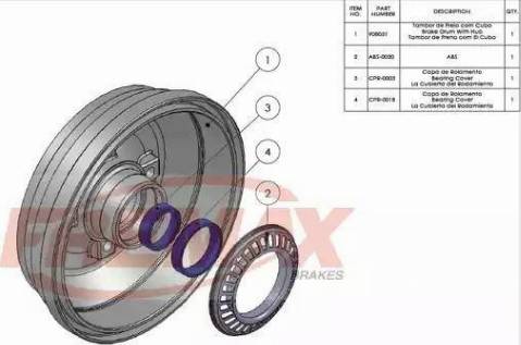 FREMAX BD-8051 - Тормозной барабан autospares.lv