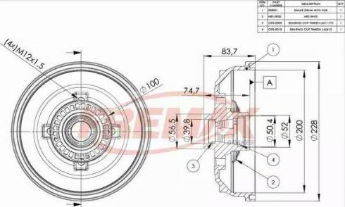 FREMAX BD-8051 - Тормозной барабан autospares.lv