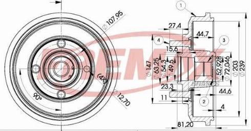 FREMAX BD-8009-KT - Тормозной барабан autospares.lv