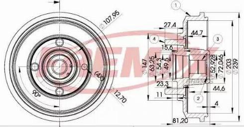 FREMAX BD-8009 - Тормозной барабан autospares.lv