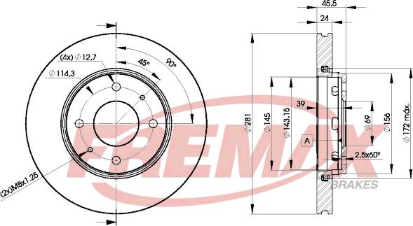 FREMAX BD-8027 - Тормозной диск autospares.lv