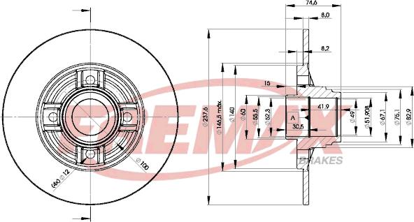 FREMAX BD-8078 - Тормозной диск autospares.lv