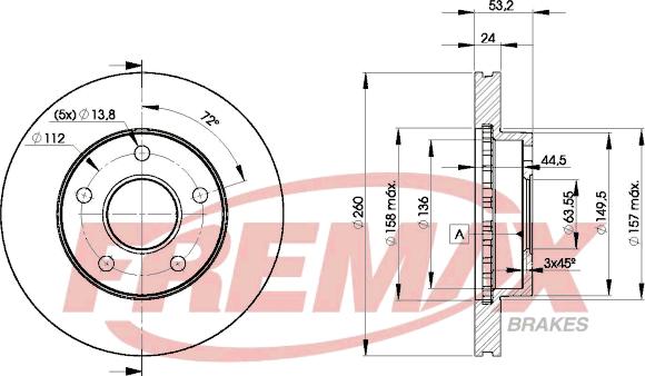 FREMAX BD-8109 - Тормозной диск autospares.lv