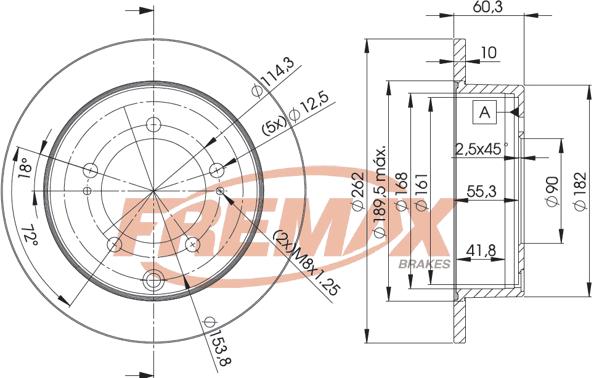 FREMAX BD-8326 - Тормозной диск autospares.lv