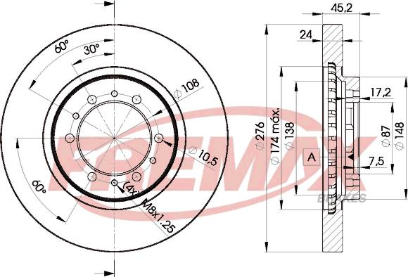 FREMAX BD-8716 - Тормозной диск autospares.lv