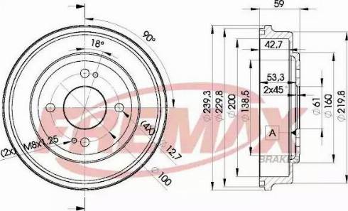 FREMAX BD-3901 - Тормозной барабан autospares.lv