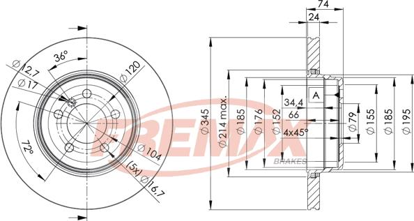 FREMAX BD-3409 - Тормозной диск autospares.lv