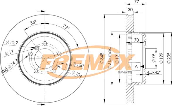 FREMAX BD-3402 - Тормозной диск autospares.lv