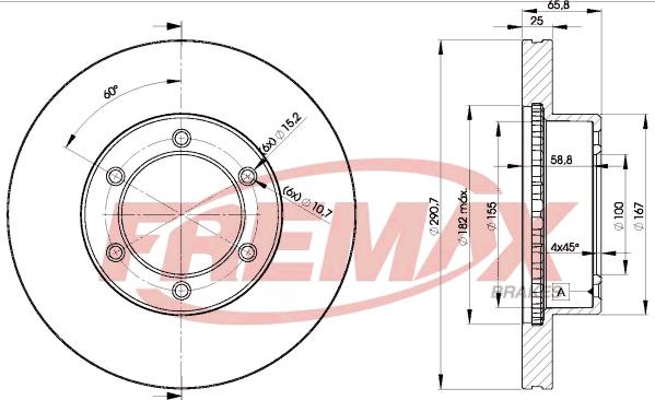 FREMAX BD-3520 - Тормозной диск autospares.lv