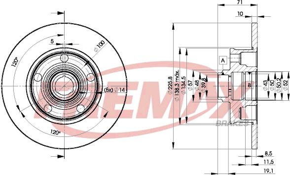 FREMAX BD-3576 - Тормозной диск autospares.lv
