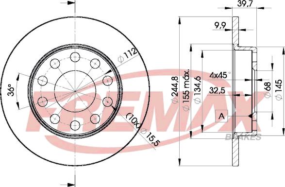 FREMAX BD-3637 - Тормозной диск autospares.lv