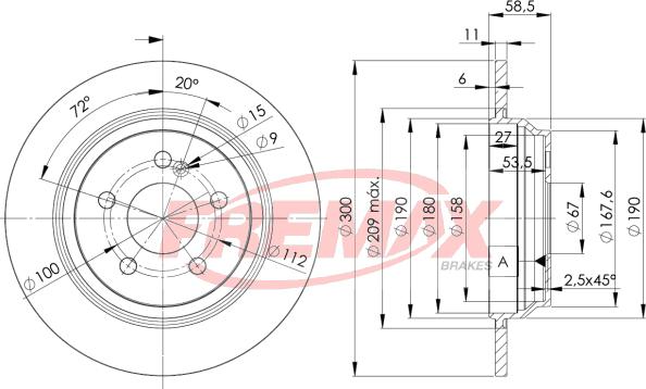 FREMAX BD-3055 - Тормозной диск autospares.lv