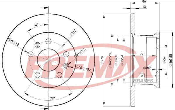 FREMAX BD-3011 - Тормозной диск autospares.lv