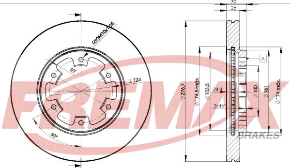 FREMAX BD-3101 - Тормозной диск autospares.lv