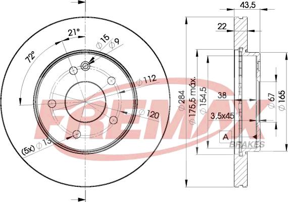 FREMAX BD-3182 - Тормозной диск autospares.lv