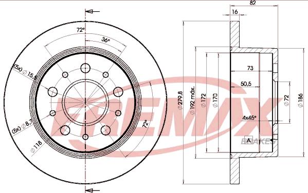 FREMAX BD-3806 - Тормозной диск autospares.lv