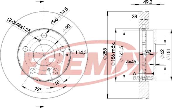 FREMAX BD-3302 - Тормозной диск autospares.lv