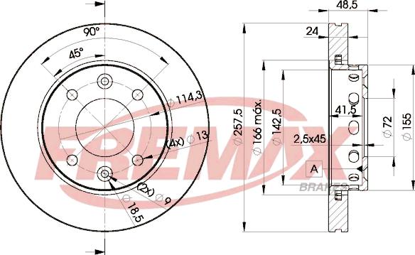 FREMAX BD-3248 - Тормозной диск autospares.lv