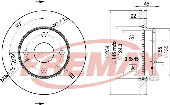 FREMAX BD-3255 - Тормозной диск autospares.lv