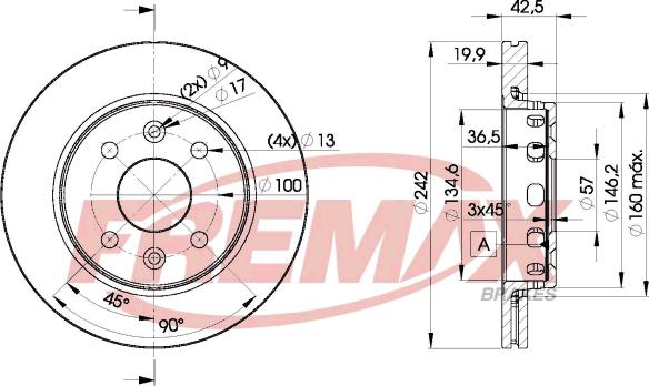 FREMAX BD-3253 - Тормозной диск autospares.lv