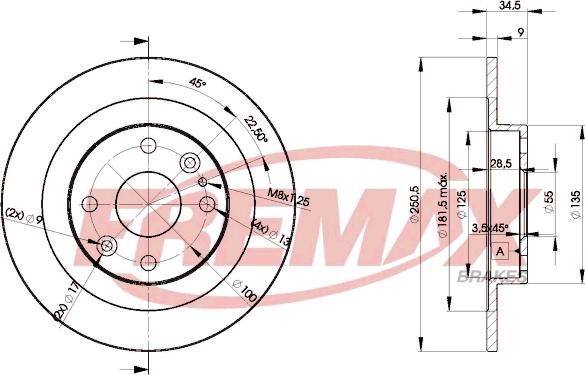 FREMAX BD-3257 - Тормозной диск autospares.lv