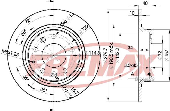 FREMAX BD-3268 - Тормозной диск autospares.lv