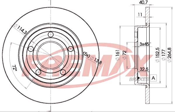 FREMAX BD-3275 - Тормозной диск autospares.lv